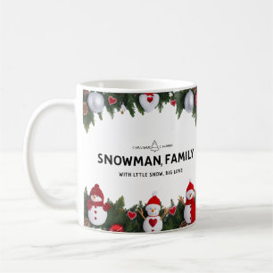 Modern typografi Snömannafamilj Klassisk Kaffemugg