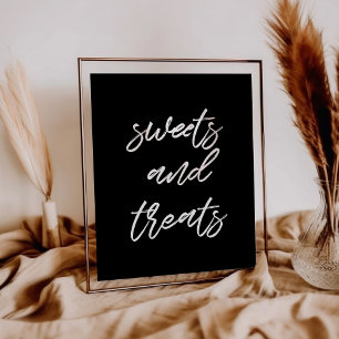 Modern typografi Söt och behandlar bröllop-tecken Poster
