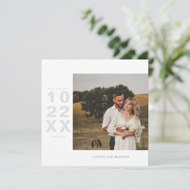 Modern typografi - Spara datum Spara Datumet (Stående Fram)