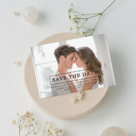 Modern typografi - Spara datum | Svart Spara Datumet