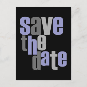Modern typografi Spara datum vykort