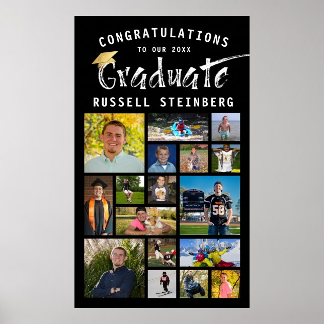 Modern typografi Student 17 Fotokollage Poster (Framsidan)