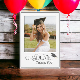 Modern Typografi Student Photo Tack Kort