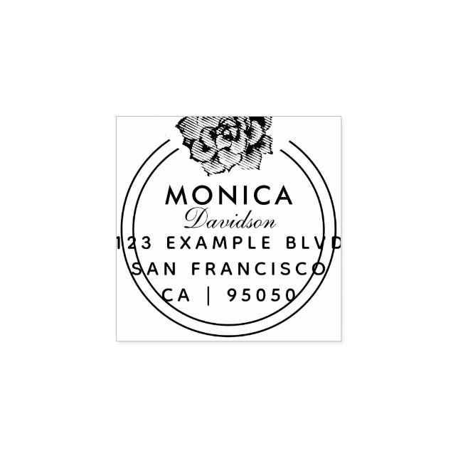 Modern typografi | Suckulär Returadress Stämpel (Tryck)