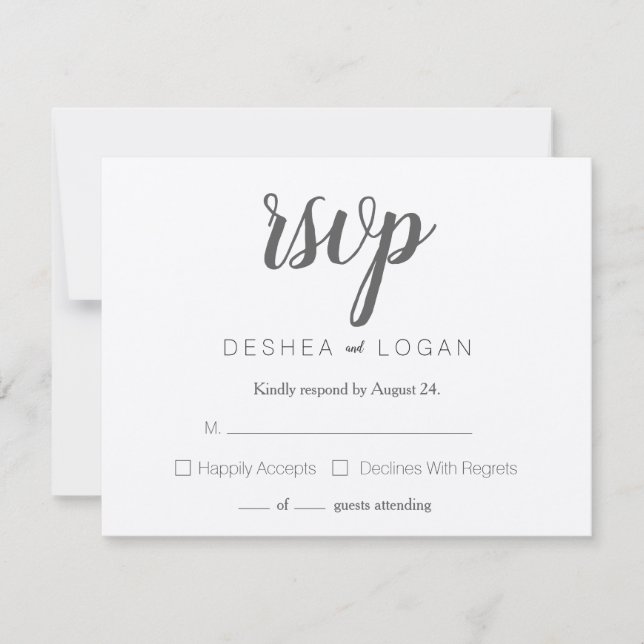 Modern typografi svarsbrevskort OSA kort (Framsida)