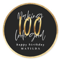 Modern typografi svart och guld 100-årsdag