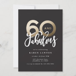 Modern typografi svart och guld 60-årsdag