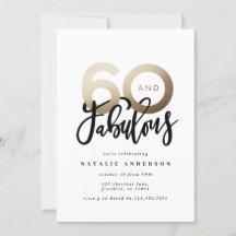 Modern typografi svart och guld 60-årsdag