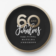 Modern typografi svart och guld 60-årsdagen