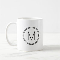 Modern typografi, svart och vitt monogram