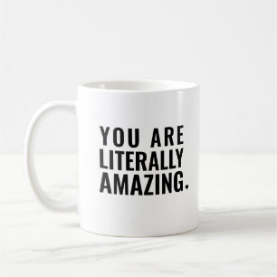 Modern typografi svart vit inspirerande Citat Kaffemugg