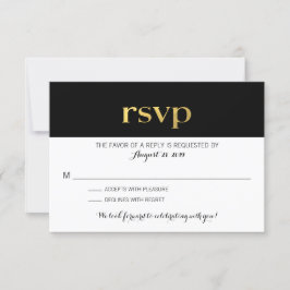 Modern typografi svarta och vita ränder | RSVP OSA Kort