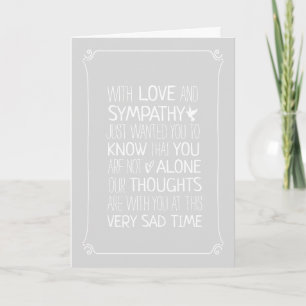 Modern typografi - sympati kort