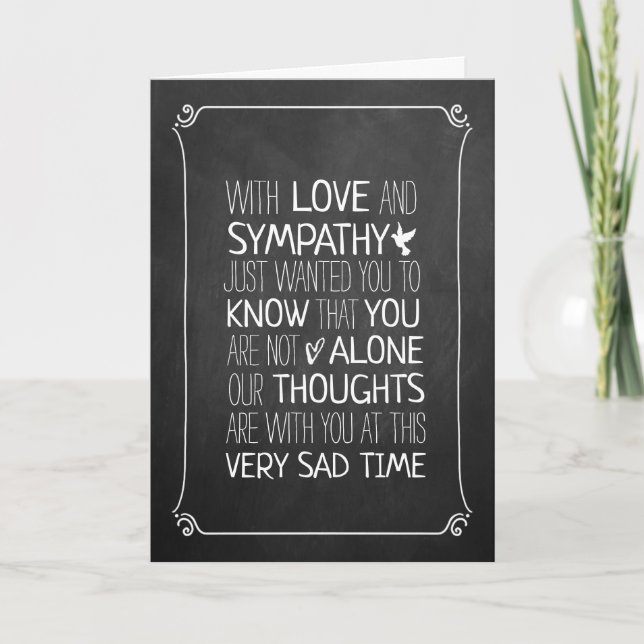 Modern typografi - sympati kort (Framsida)