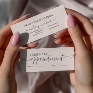 Modern typografi trendig rosa möte mini visitkort