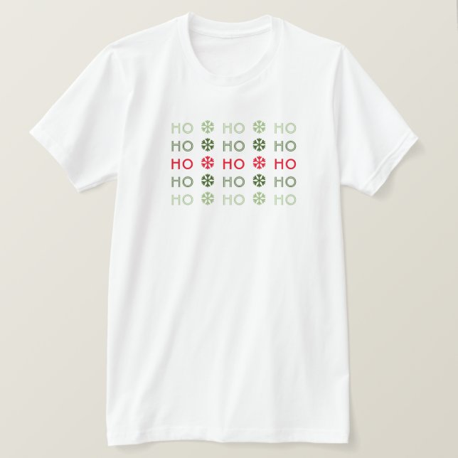 Modern typografi Upprepa Helgdag Jul på text T Shirt (Design framsida)