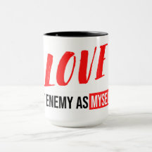 Modern typografi Utforma "Kärlek My Enemy"-fraser