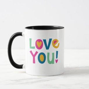 Modern Typografi Valentines day Kärlek You Mugg