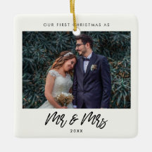 Modern typografi Vår första jul som Mr & Mrs.