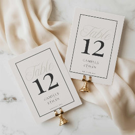 Modern typografi vigd bord nummer bordsnummer
