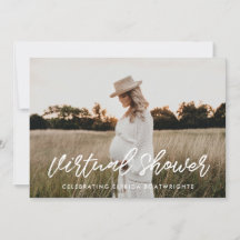 Modern typografi - Virtuellt babyduschfoto