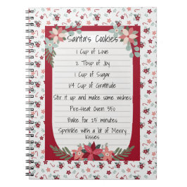 Modern Typografi Whimsey Recipe jul Red Anteckningsbok