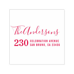 Modern typografiefternamn & returadress självfärgande stämpel