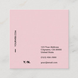 Modern typografipastell kvadrerar visitkorten fyrkantigt visitkort