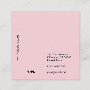 Modern typografipastell kvadrerar visitkorten fyrkantigt visitkort