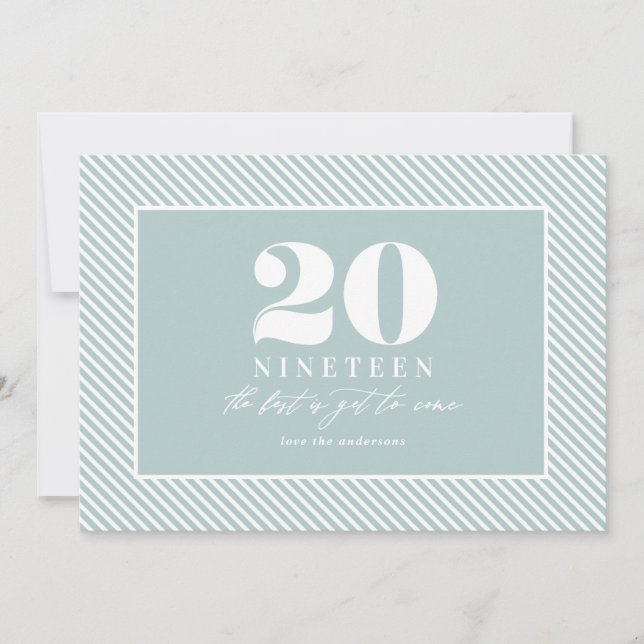 Modern typografisk nyårsfirande julkort (Framsida)