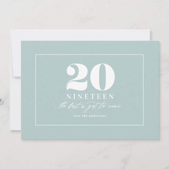 Modern typografisk nyårsfirande julkort (Framsida)