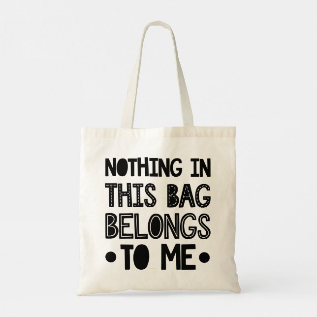 Modern Typography funny Quotes Tygkasse (Baksida)