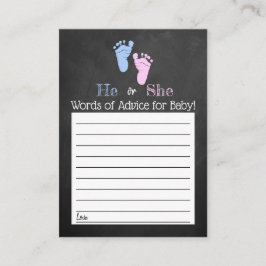 Modern Typography Gender Reveal Party! Baby Shower Rådkort