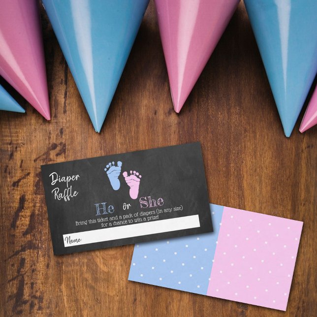 Modern Typography Gender Reveal Party! Baby Shower Tilläggskort (Skapare uppladdad)