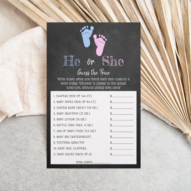 Modern Typography Gender Reveal Party! Prist spel (Skapare uppladdad)