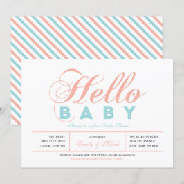 Modern Typography Girl Baby Shower, Sprinkle Inbjudningar