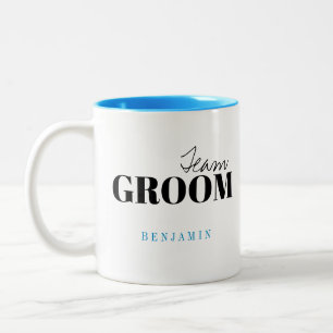 Modern Typography Personlig Team Groom Mugg