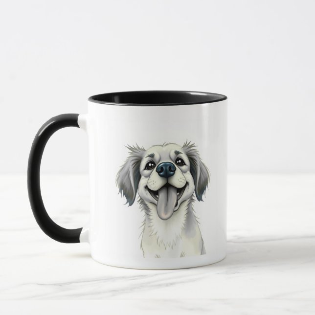 Modern Typography Pet Name Mug With Photo Mugg (Vänster)