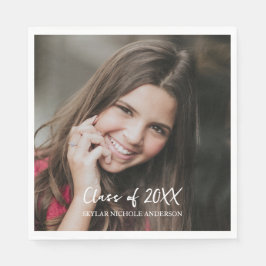 Modern Typography Photo Graduation Pappersservett