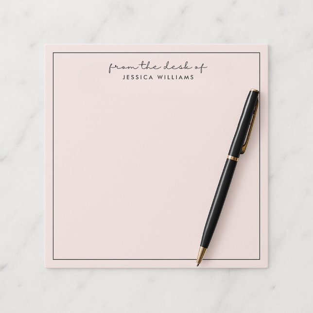 modern typography, pink 2 from the desk of notepad anteckningsblock (Skapare uppladdad)