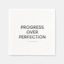 Modern typography progress over perfection text pappersservett