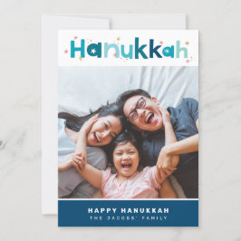 MODERN TYPOGRAPHY roligt, färgfoto porträtt Julkort