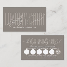 Modern typography script reward  loyalty card lojalitetskort
