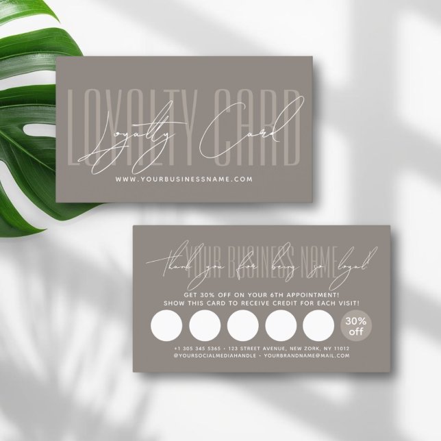 Modern typography script reward  loyalty card lojalitetskort (Skapare uppladdad)