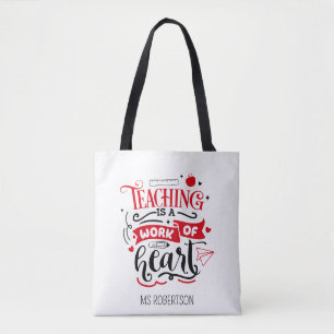 Modern Typography Teacher Tack Personlig Tygkasse
