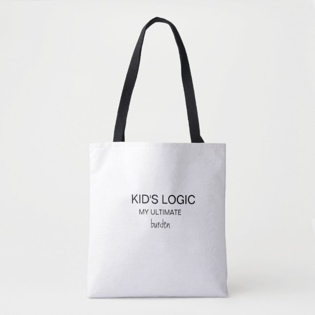 Modern typography tote bag funny humour tygkasse (Framsida)