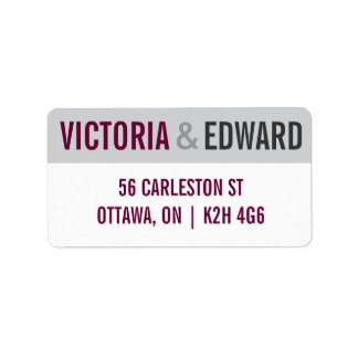 Modern Typsnitt bröllop-etikett Adressetikett