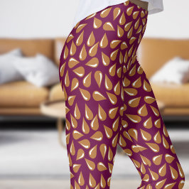 Modern Tyrian Lila Flick Mönster Leggings