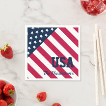 Modern U.S.A. Flagga Family Namn