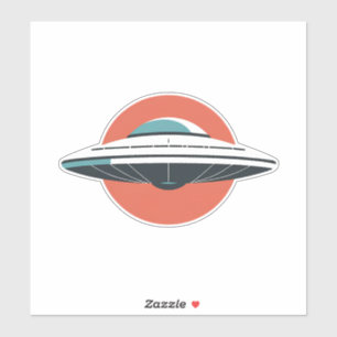 Modern UFO-minimalistisk design Klistermärken